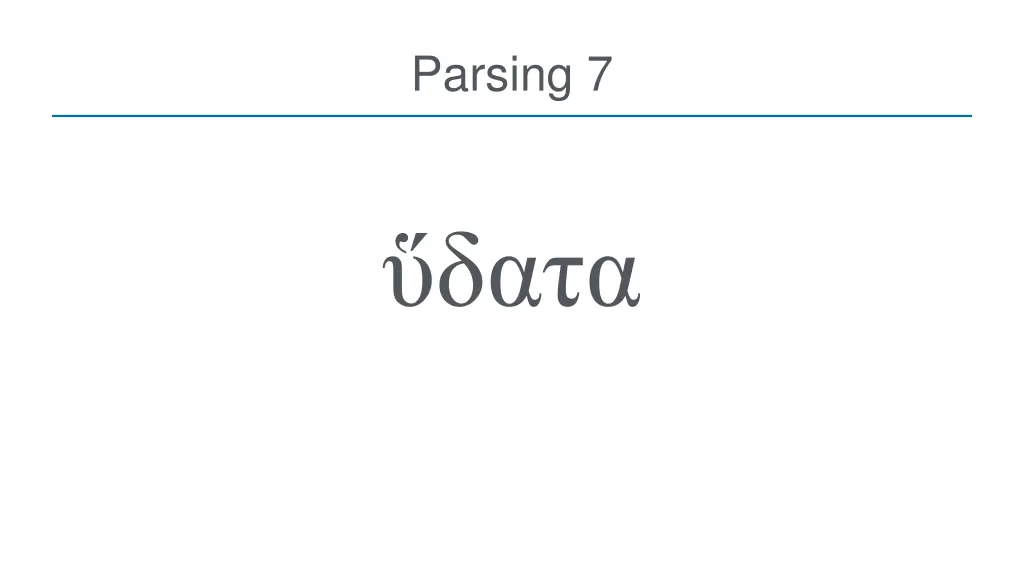 parsing 7