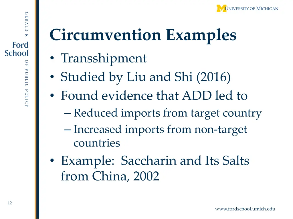 circumvention examples transshipment studied