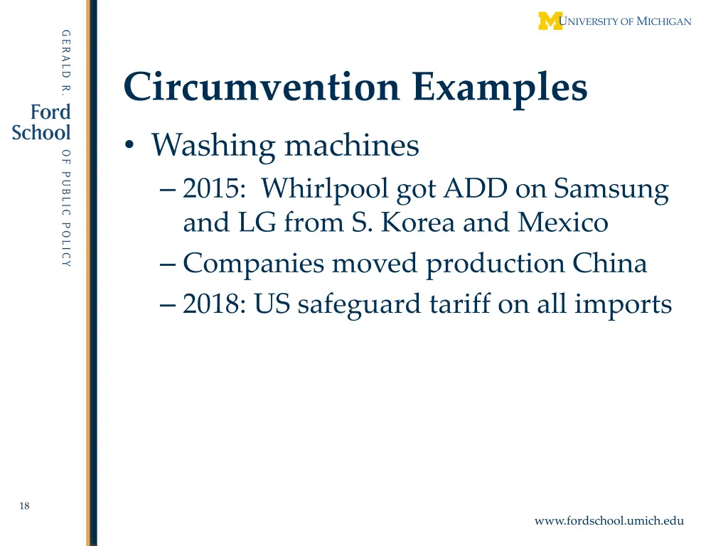 circumvention examples washing machines 2015