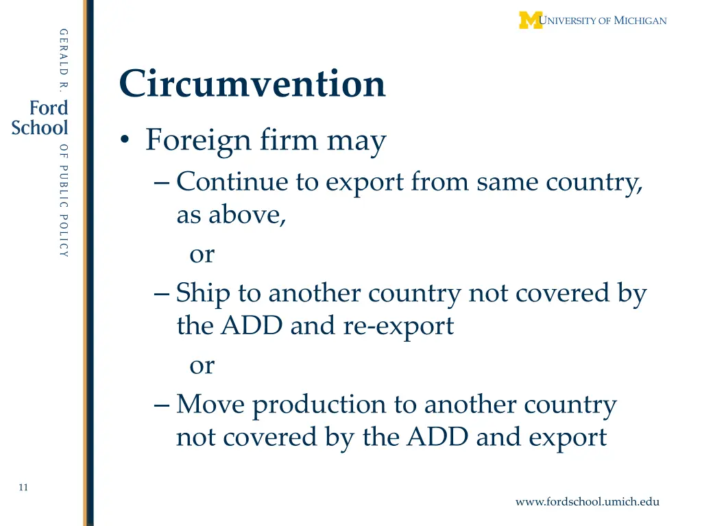 circumvention foreign firm may continue to export
