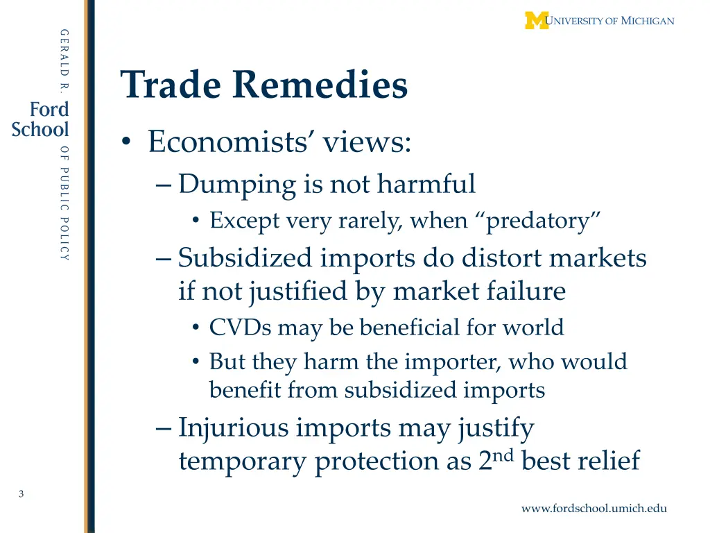 trade remedies economists views dumping