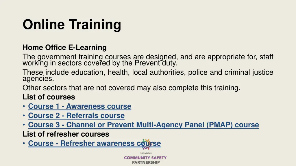 online training