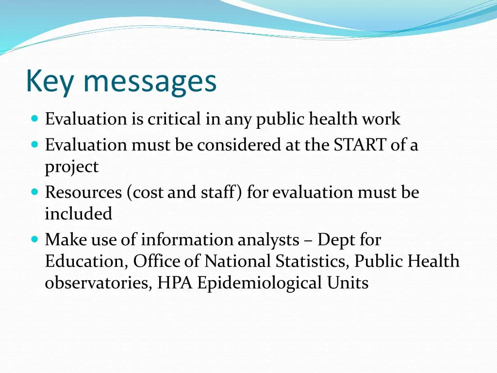 key messages