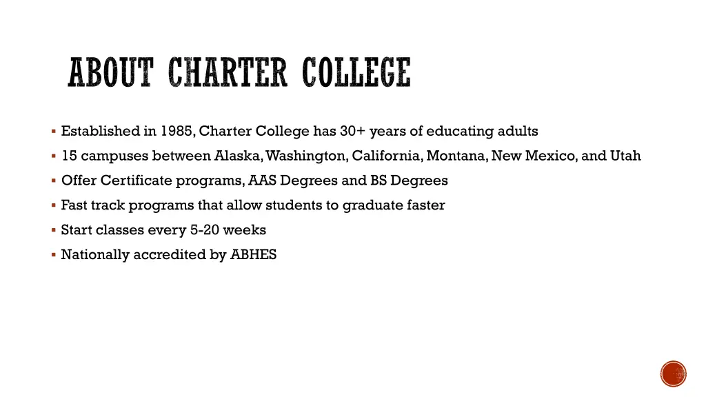 about charter college