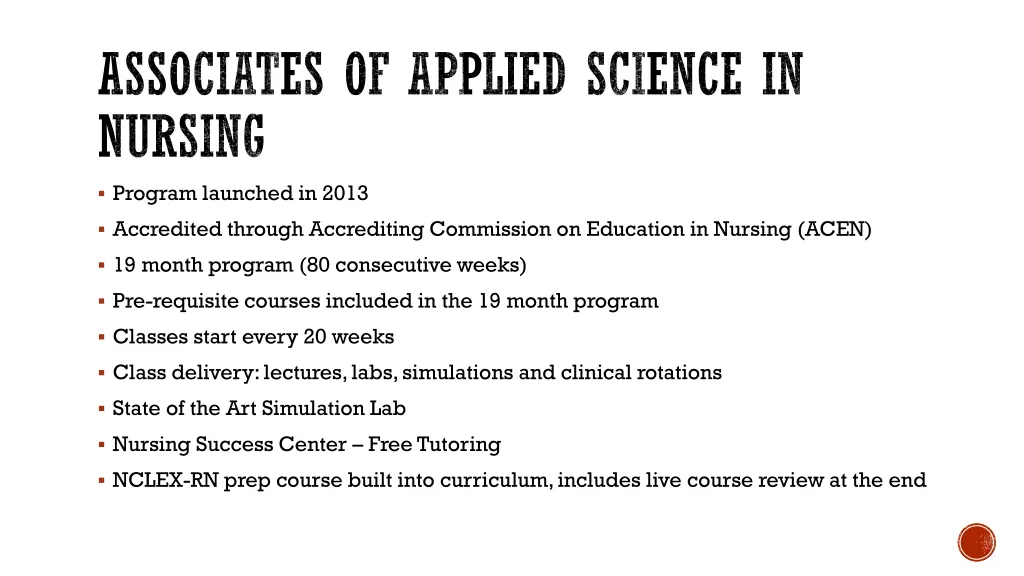 associates of applied science in nursing