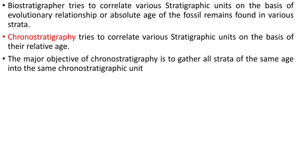 biostratigrapher tries to correlate various