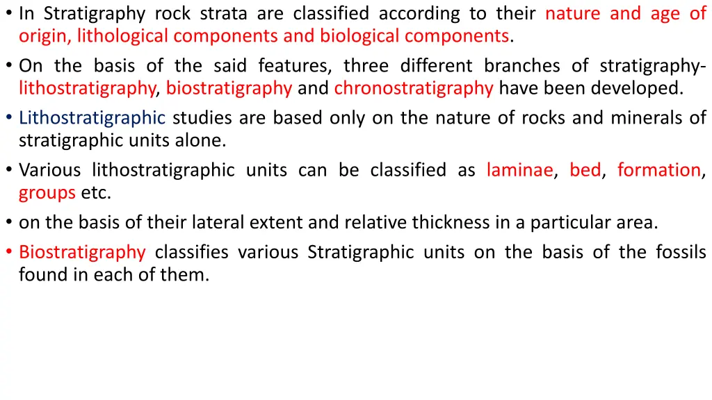 in stratigraphy rock strata are classified