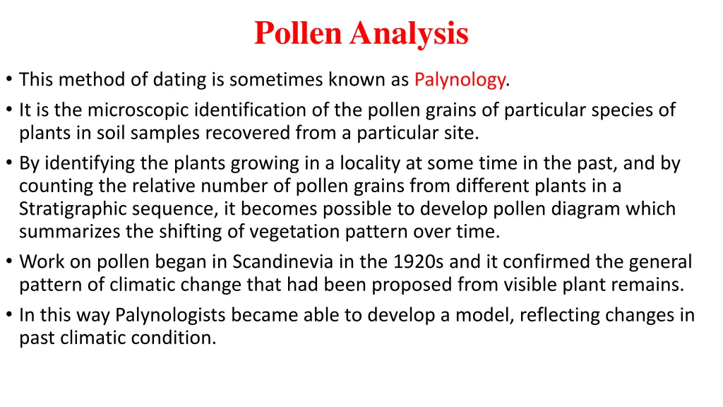 pollen analysis