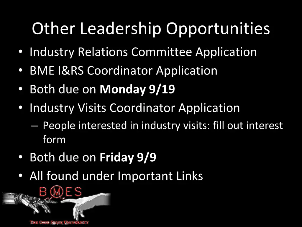other leadership opportunities industry relations