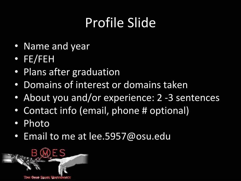 profile slide