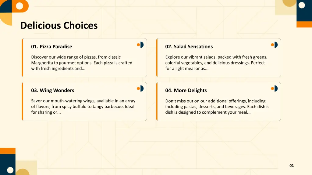 delicious choices