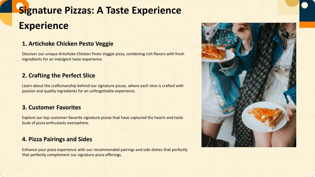 signature pizzas a taste experience experience