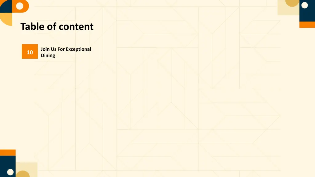 table of content 1