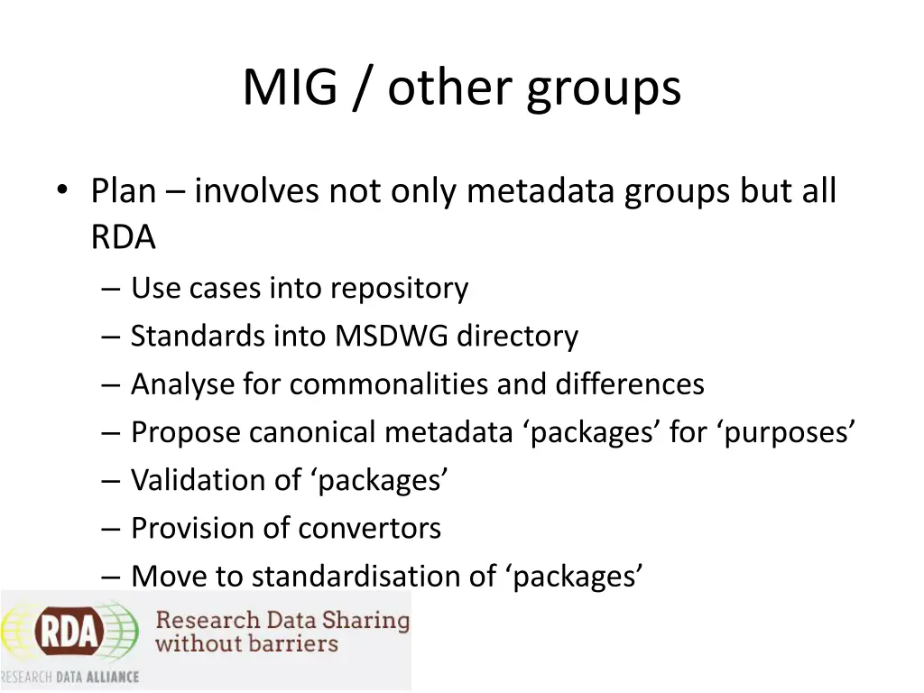 mig other groups