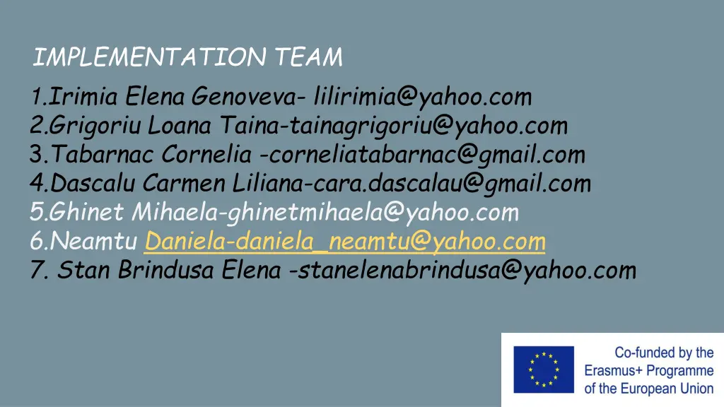 implementation team