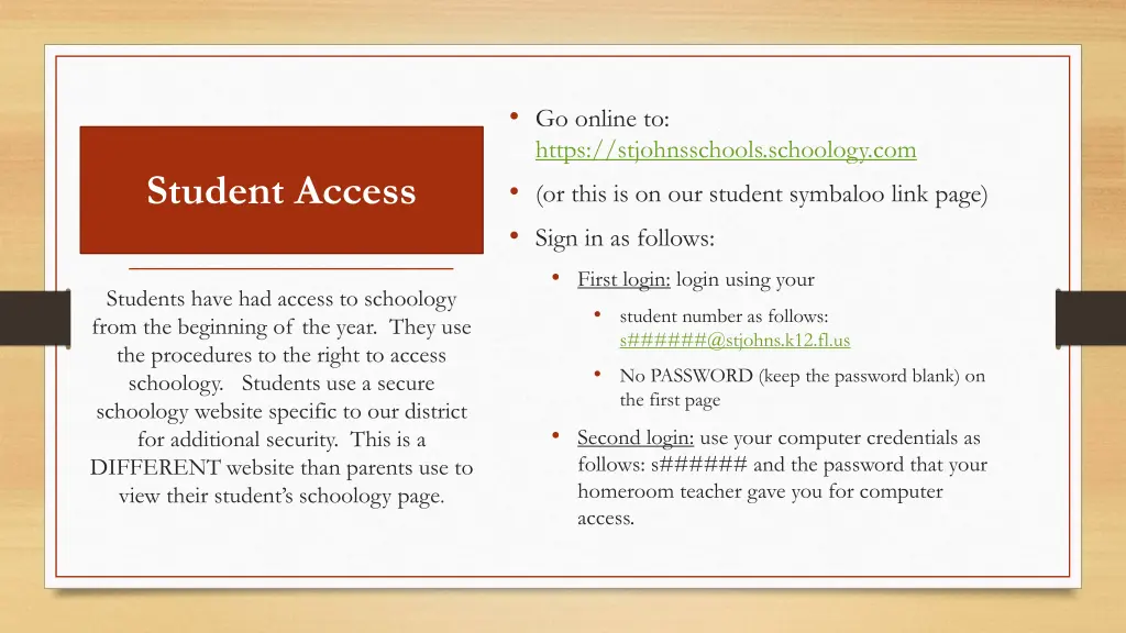go online to https stjohnsschools schoology