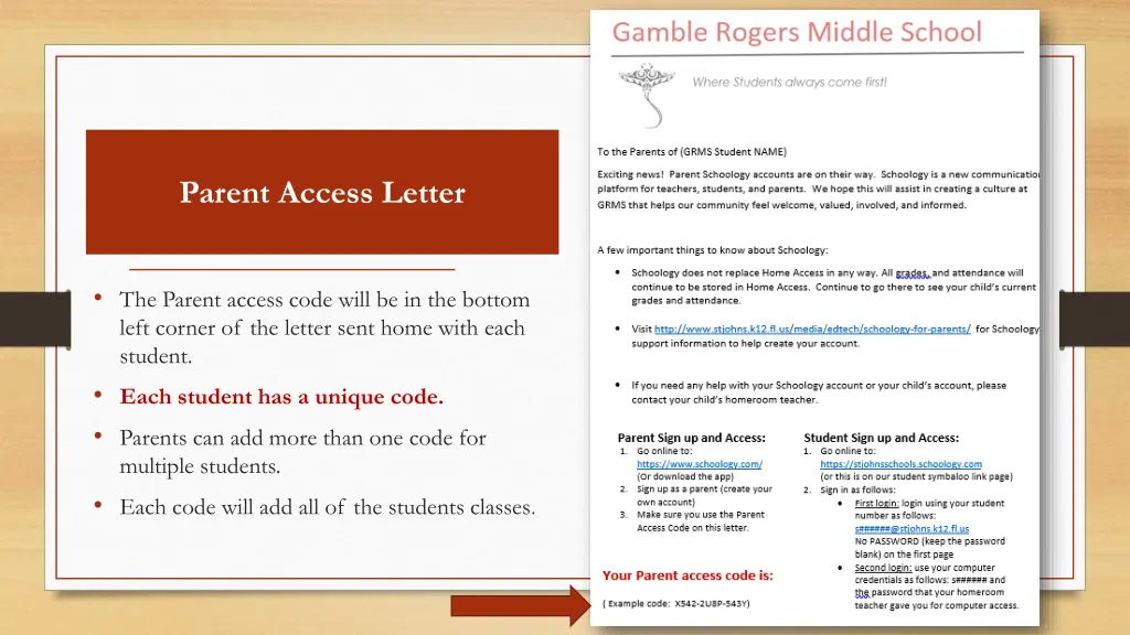 parent access letter