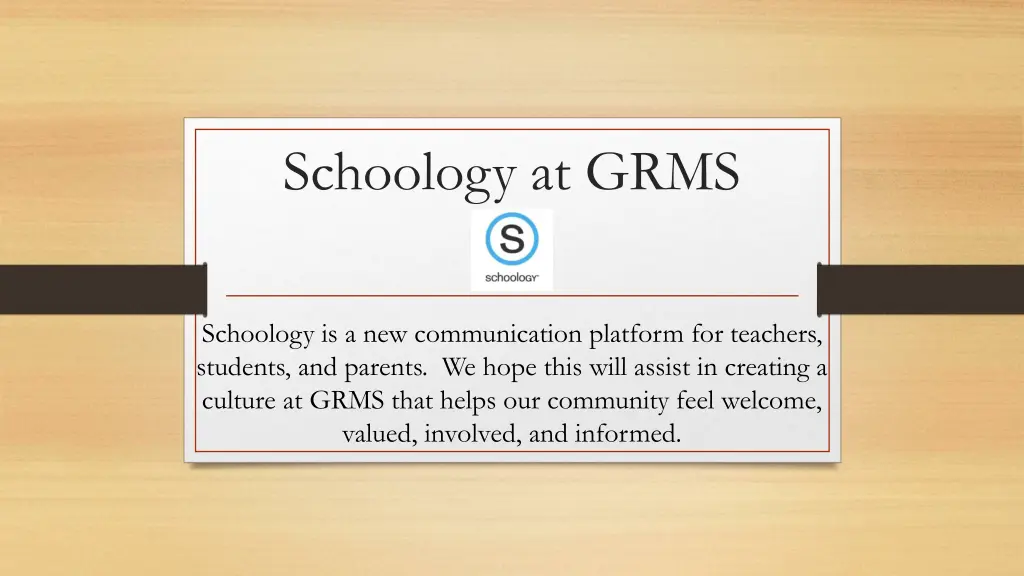schoology at grms