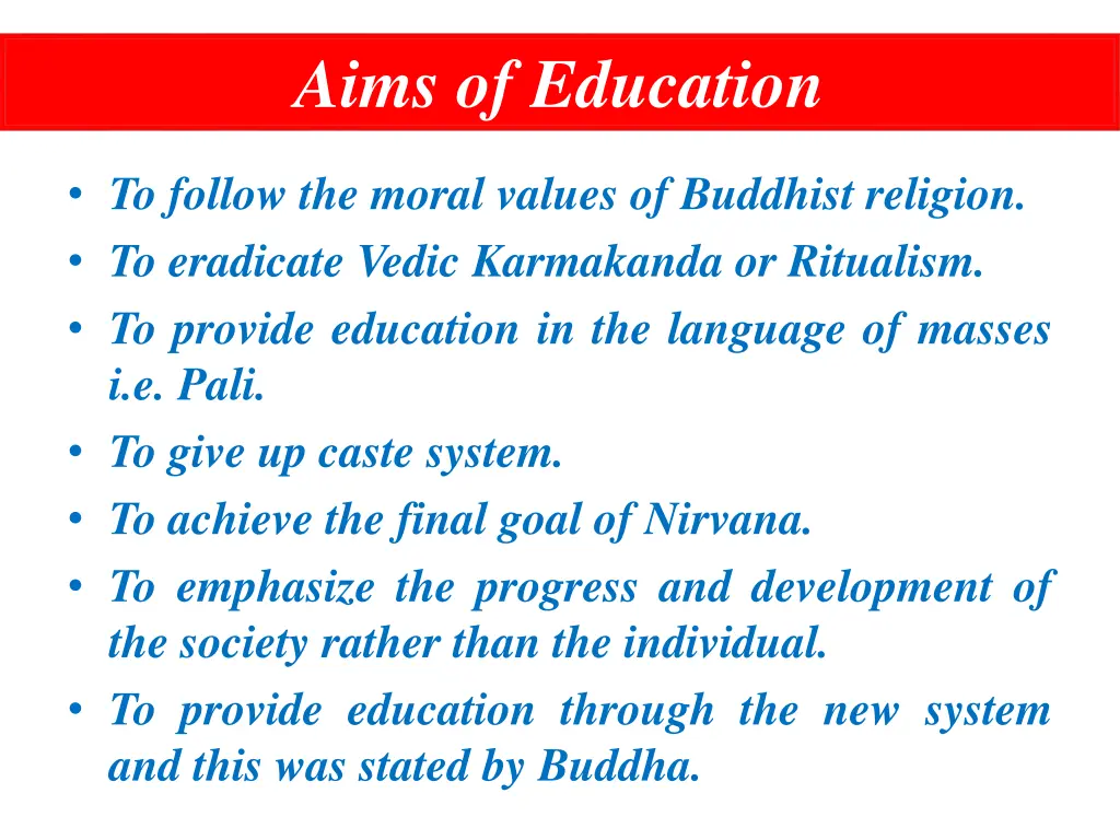 aims of education