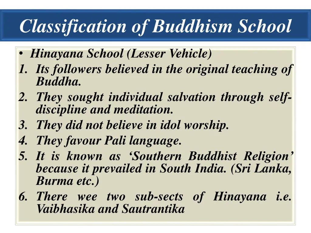 classification of buddhism school