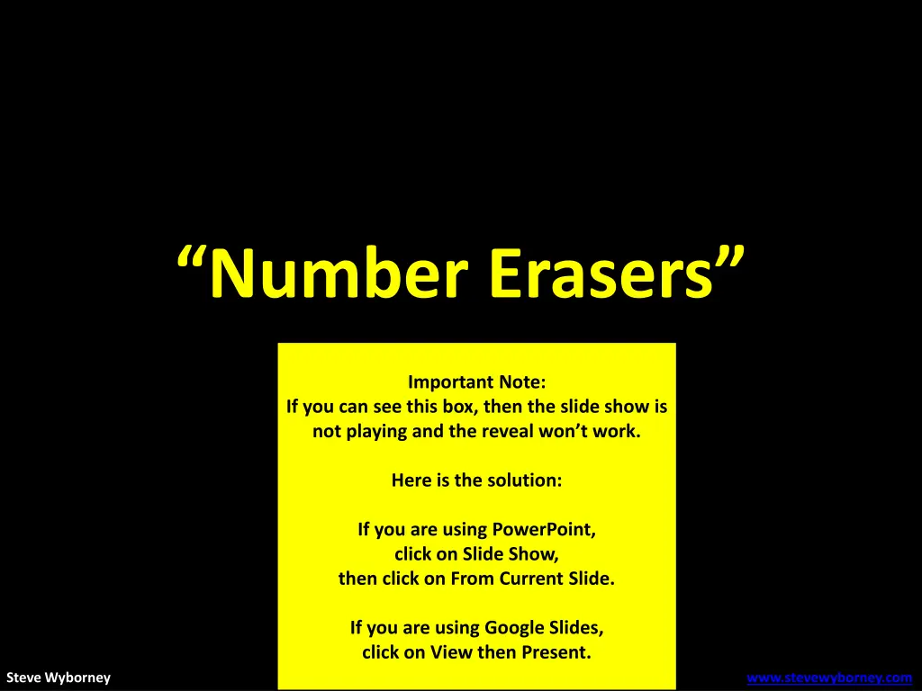 number erasers