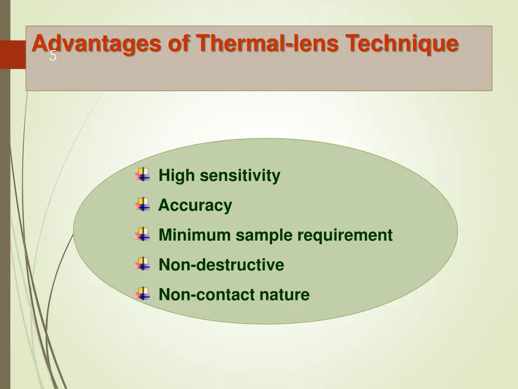 advantages of thermal lens technique 5