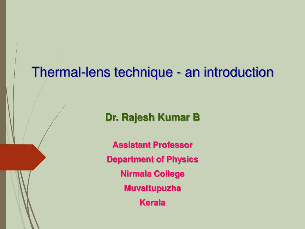 thermal lens technique an introduction