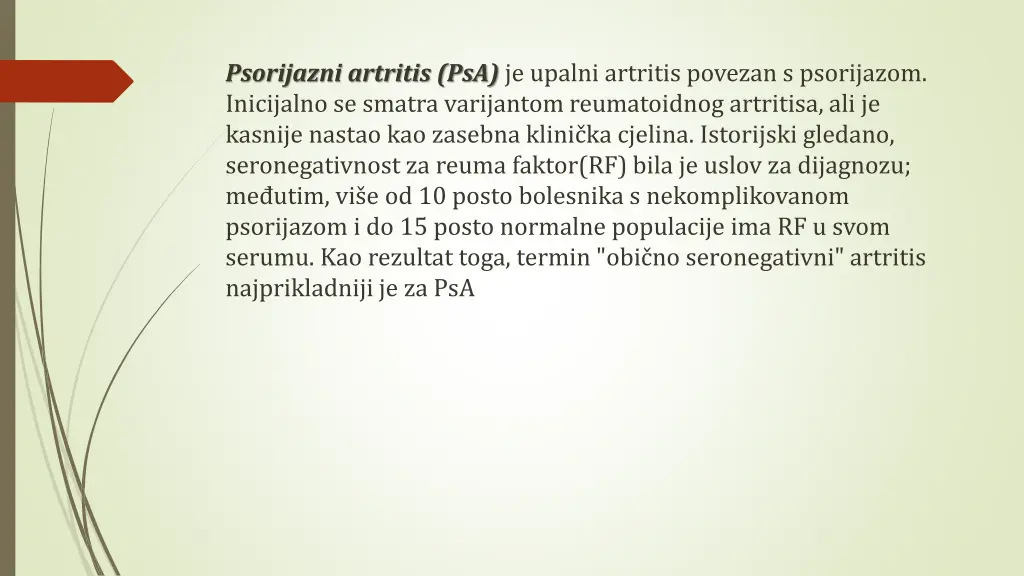 psorijazni artritis psa je upalni artritis
