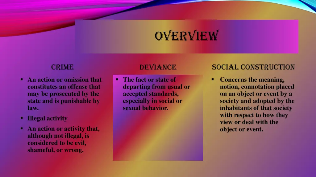 overview