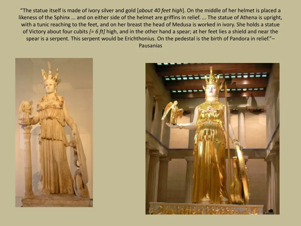 the statue itself is made of ivory silver