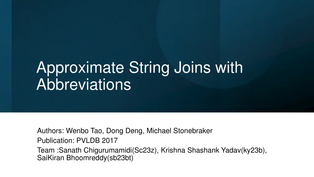 approximate string joins with abbreviations