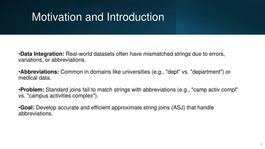 motivation and introduction