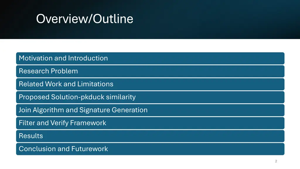 overview outline