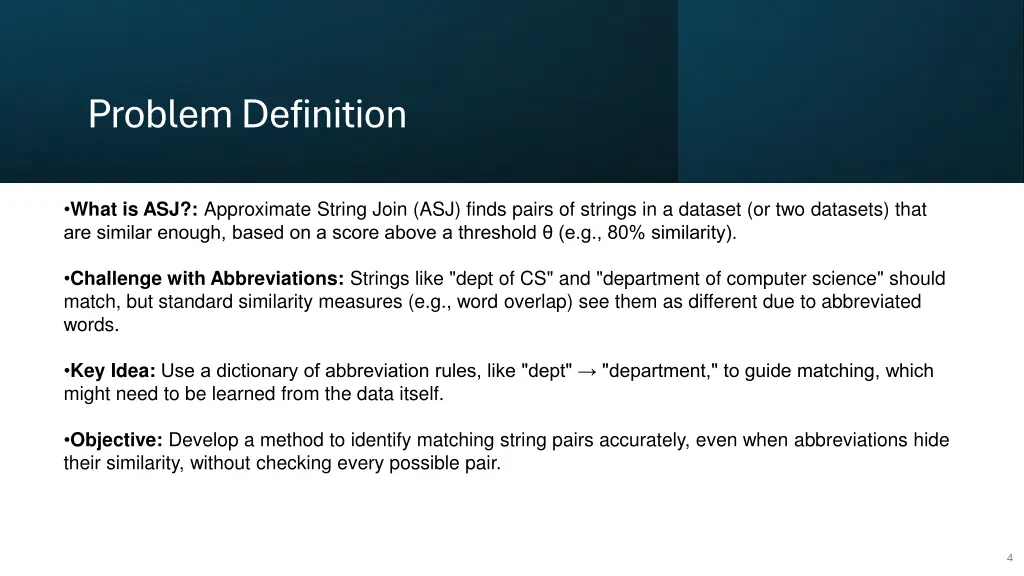 problem definition