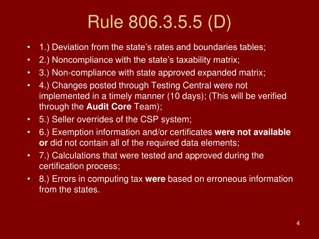 rule 806 3 5 5 d