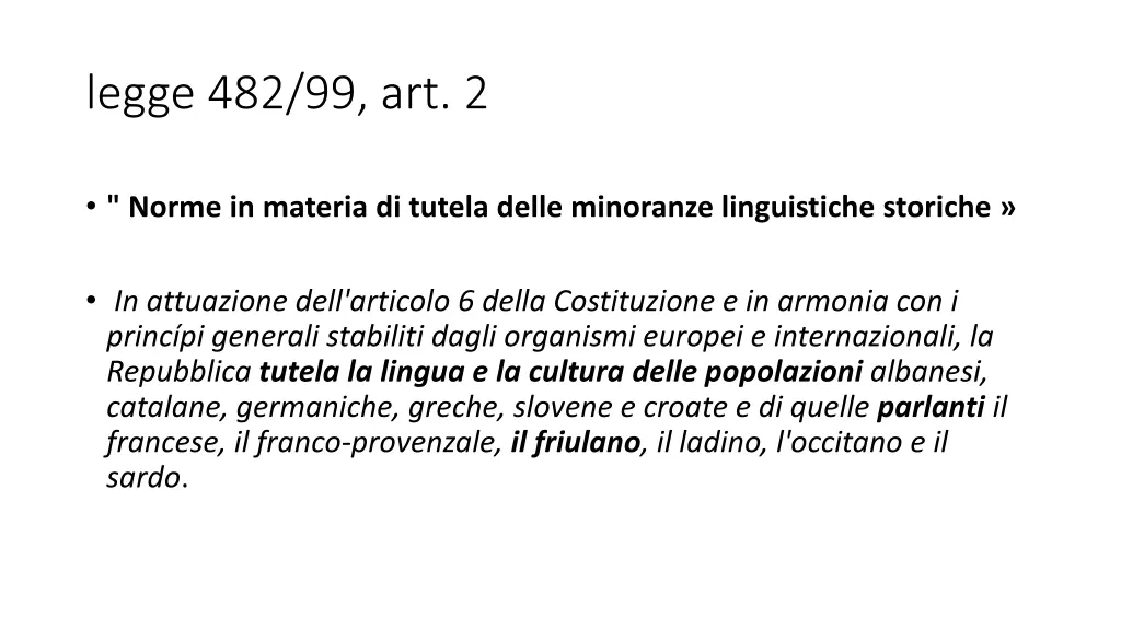 legge 482 99 art 2