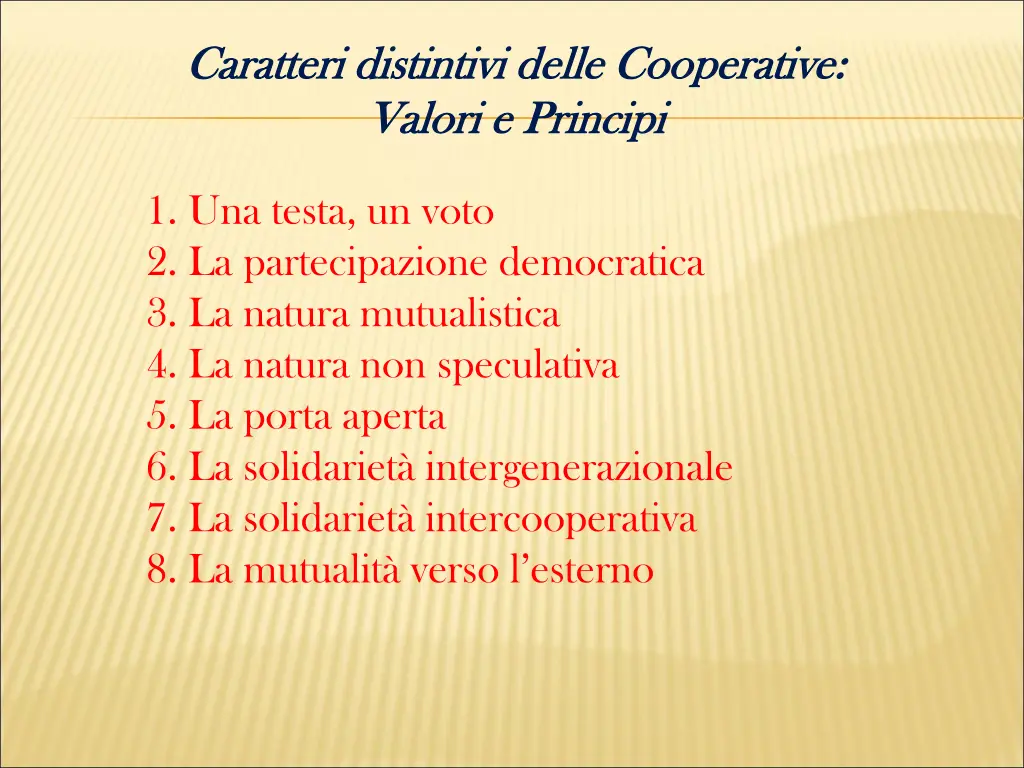 caratteri distintivi delle cooperative caratteri