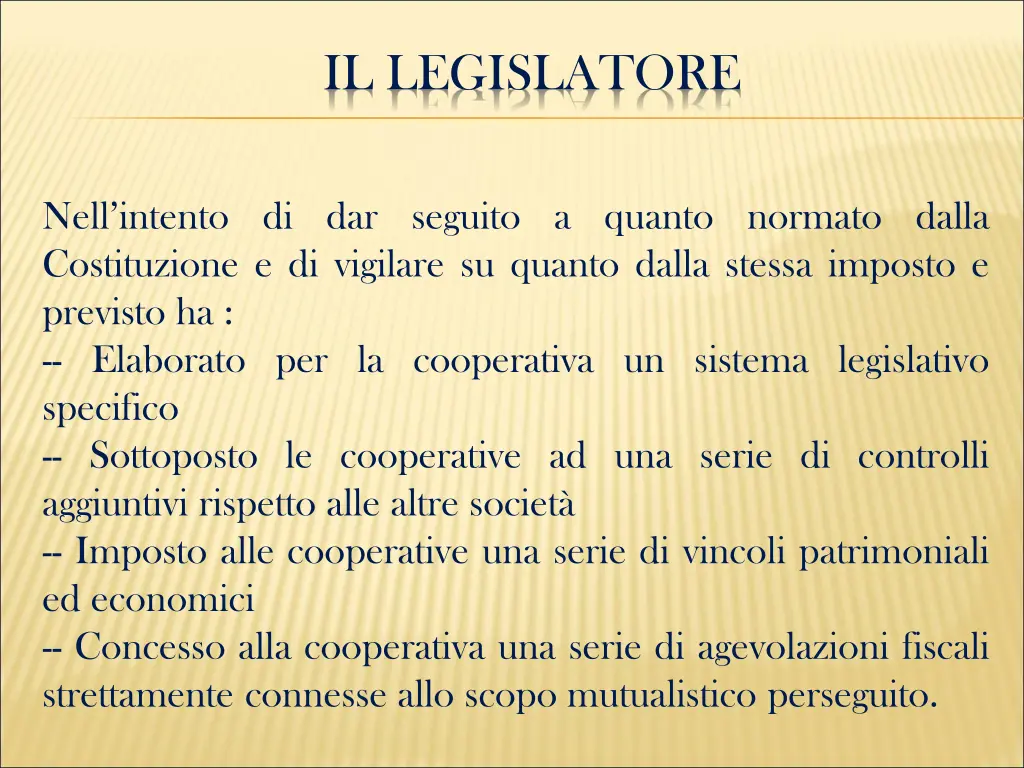 il legislatore