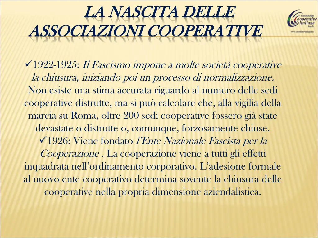 la nascita delle la nascita delle associazioni 2