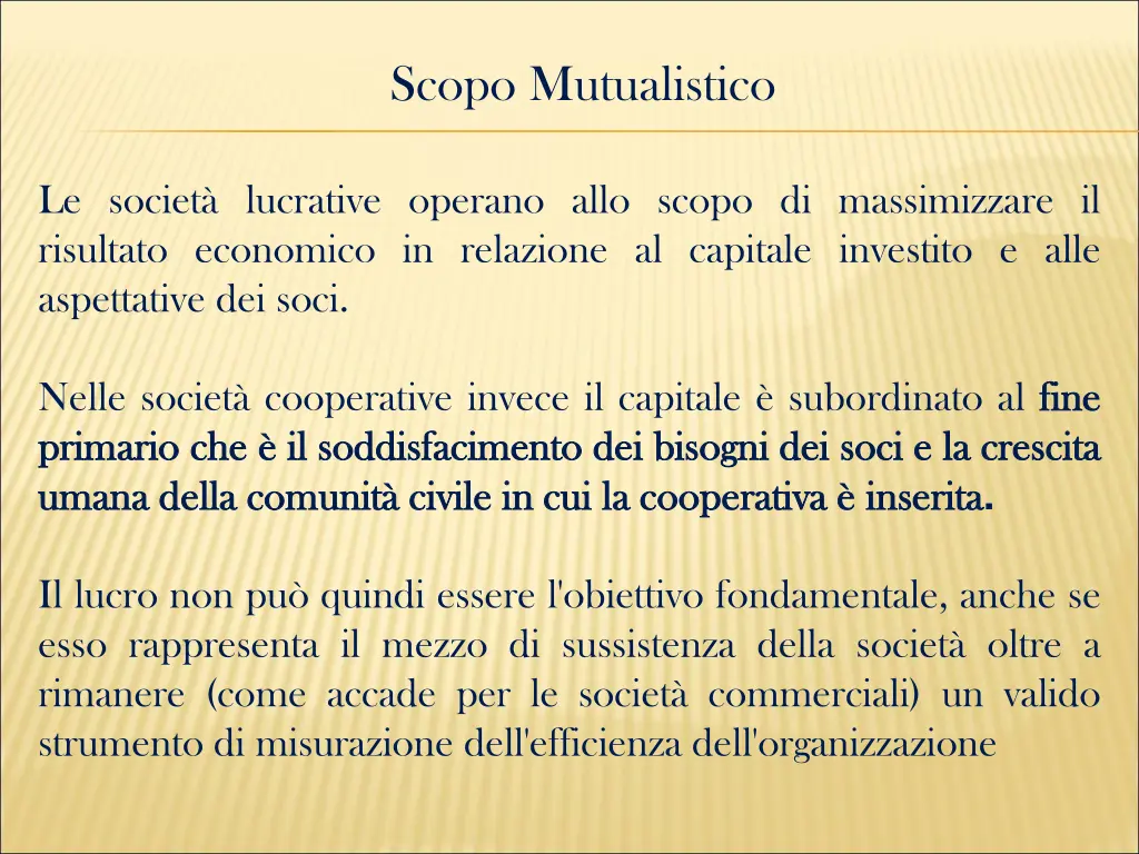 scopo mutualistico