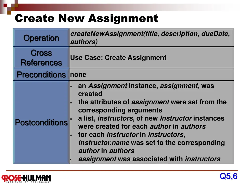 create new assignment