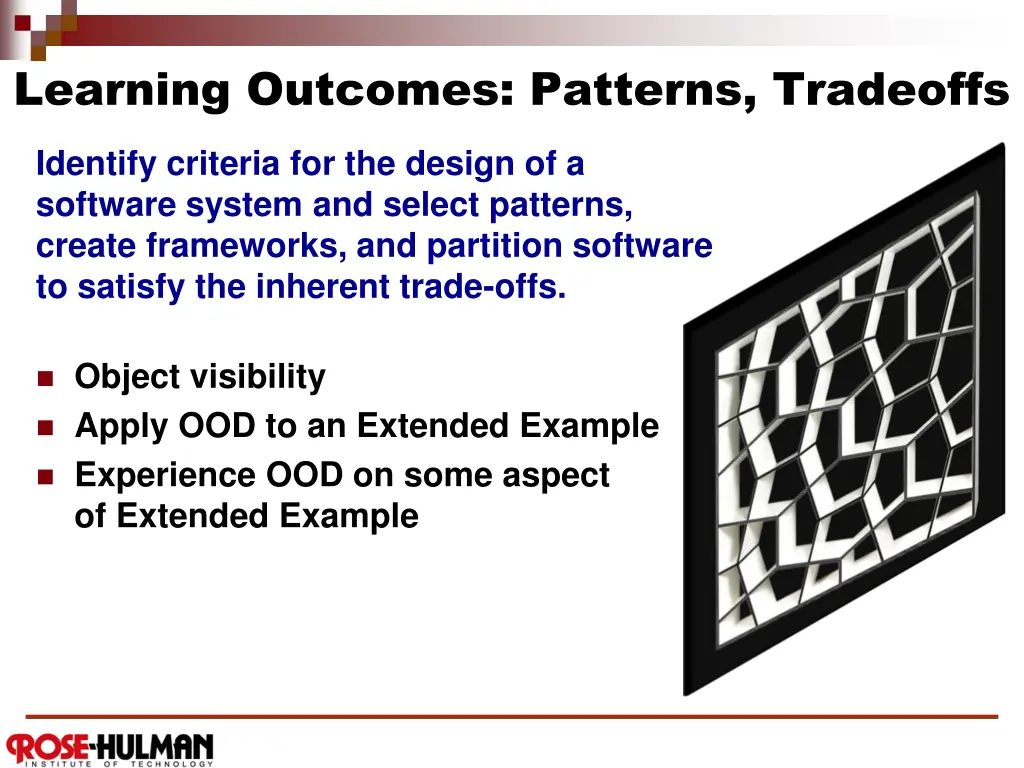 learning outcomes patterns tradeoffs