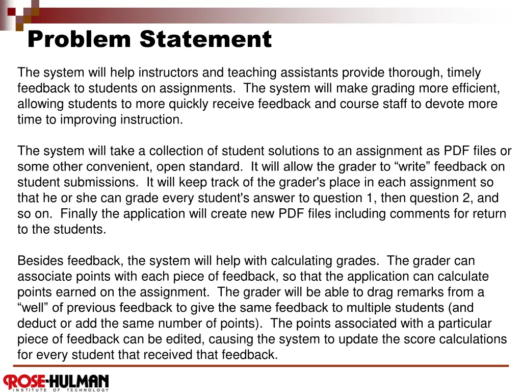 problem statement