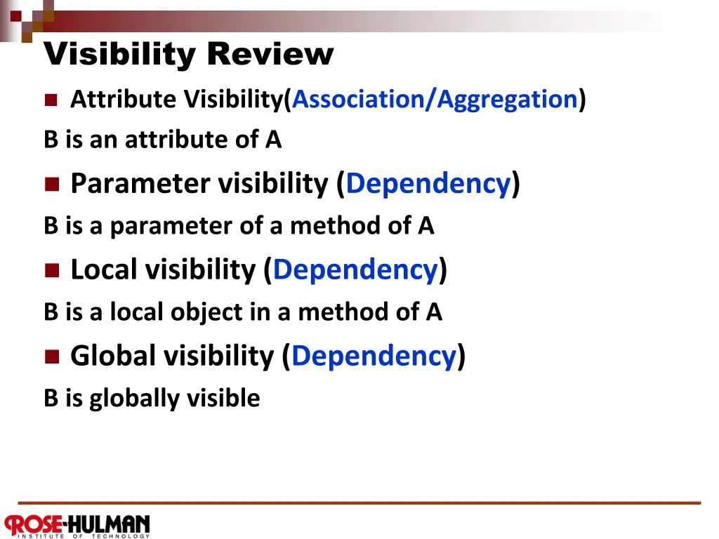 visibility review