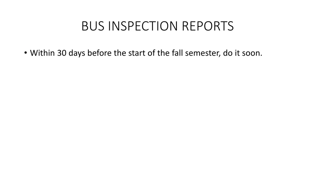 bus inspection reports