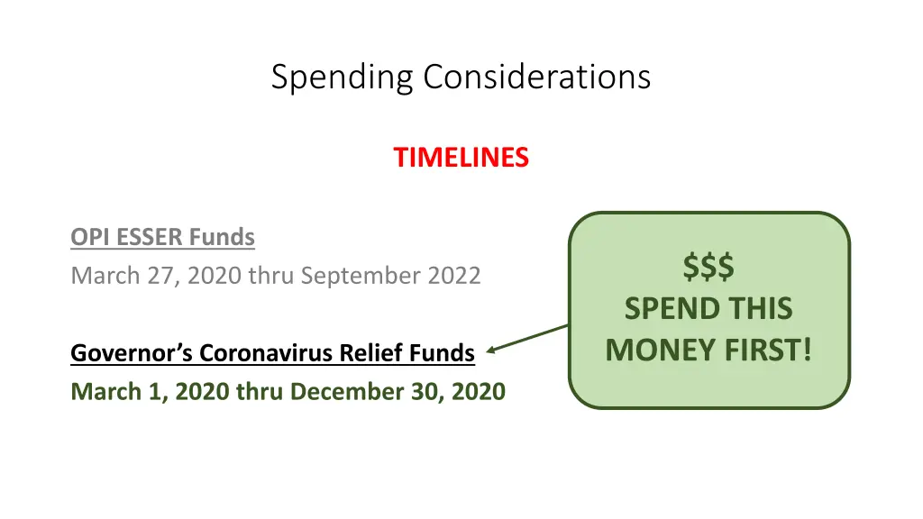 spending considerations 1