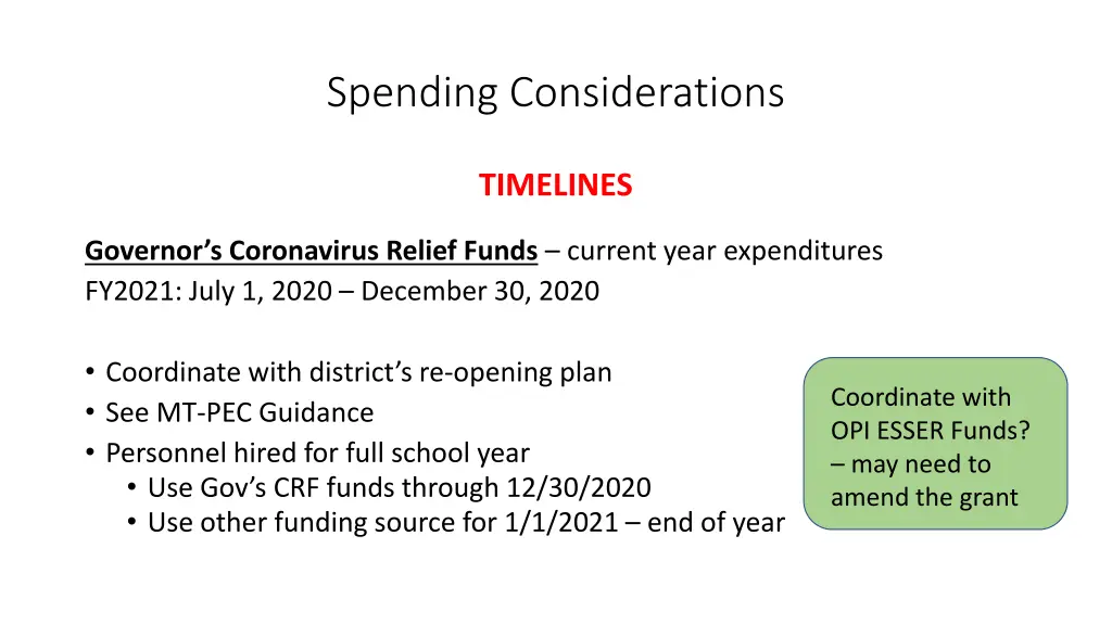 spending considerations 8