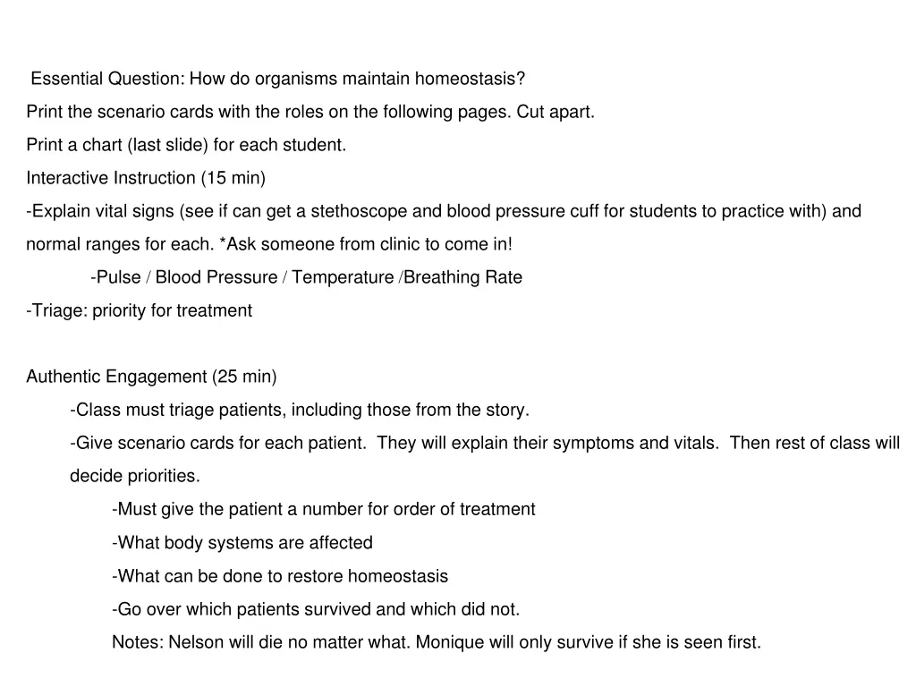 essential question how do organisms maintain