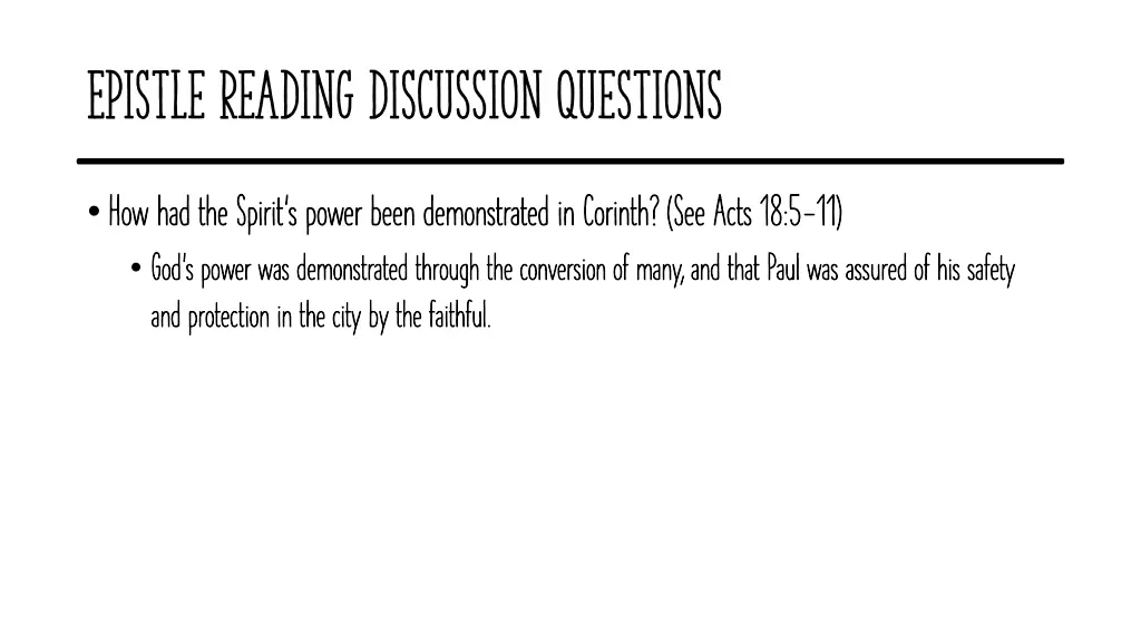 epistle reading discussion questions 2