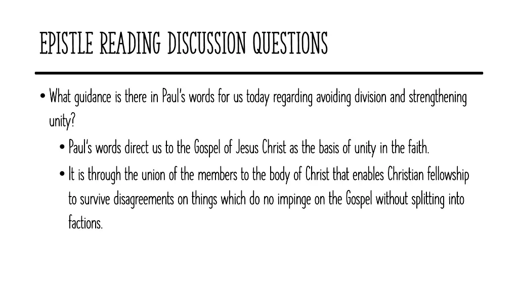 epistle reading discussion questions 4